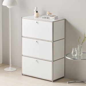 파스코 모듈 3단770수납장 3도어 YJ-P862 미드센츄리 인테리어가구 모듈 다용도수납장