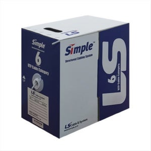 LS 전선 랜 케이블 UTP CAT6 기가 제작용 인터넷선 CCTV 랜선 300m, 블루