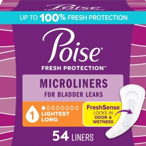 포이즈 요실금 팬티라이너 티팬티용 라이너 Poise 초슬림 Size 1 일반형, 54개입, 1팩