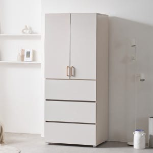 하비 3단 서랍옷장 싱글장 행거형 키큰 원룸 옷장 800