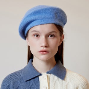 [오아이오아이컬렉션] FUR KNIT BERET [BLUE]