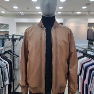 바쏘옴므 24F/W 천연 양가죽100% 카멜 가죽 점퍼WSY5UA05-4
