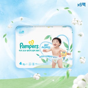 팸퍼스 NEW 프리미엄 터치 오브 네이처 썸머 팬티형 여름기저귀 3박스(6팩)