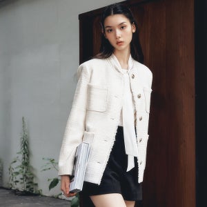 로엠 미디 트위드 자켓 RMJKF4TS51