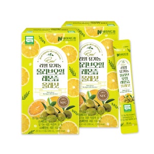 네이처드림 리얼 유기농 올리브오일 레몬즙 올레샷 20ml 14포 2박스