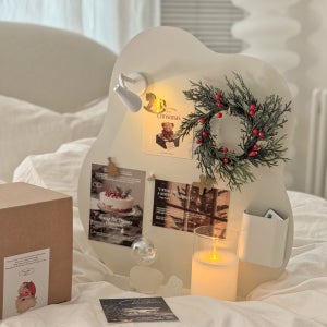 클라우드파티션 오거나이저 철제 가림막 조약돌 인테리어 오브제 집꾸미기 감성 자석 메모보드