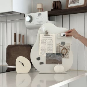 클라우드파티션 오거나이저 철제 가림막 조약돌 인테리어 오브제 집꾸미기 감성 자석 메모보드