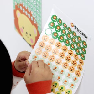 어린이 참잘했어요 귀여운 칭찬 스티커 칭찬스티커판 세트 [048]