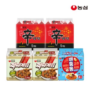 농심 신라면 10개+짜파게티 10개+배홍동비빔면 4개