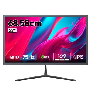 글로벌전자 SG27QHD SLIM 사무용 QHD 모니터 68~69cm(27인치)