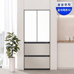 삼성 비스포크 AI 키친핏 Max 김치냉장고 4도어 420L RK70F42M2ZG 에센셜 화이트+베이지