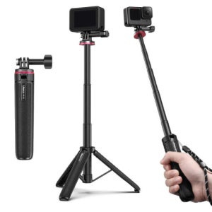 울란지 MT-72 액션캠 셀카봉 삼각대 인스타360 오즈모액션 호환 스트랩 고무패드