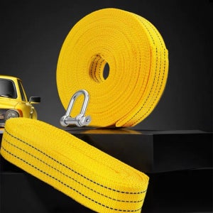 자동차 야간 형광 견인 로프 5M 최대하중 5톤 U자형 고리 후크 야광 차량 바 화물차 줄