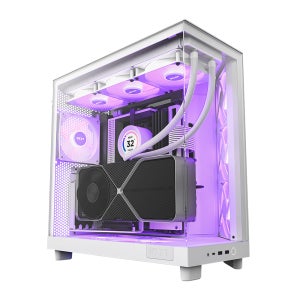 NZXT H6 FLOW RGB 화이트 미들타워케이스 PC케이스