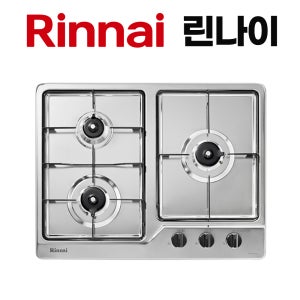 린나이 3구 가스레인지 빌트인 스테인레스 RBR-S3203D 가스쿡탑 매립형 LNG LPG