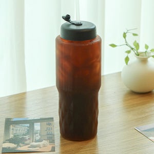 1Box 60개입 다이아 보틀 차량용 텀블러 아이스커피컵 1L, 실리콘검정