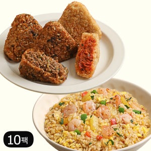 다신샵 저당 오늘은 점보 주먹밥 현미밥 고기잡채 외 7종 5+5팩 / 1.5배 용량 2인분