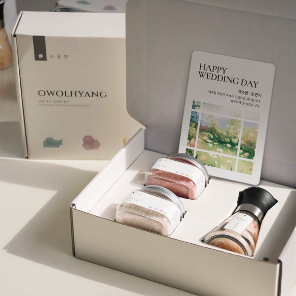 소금 답례품 히말라야 핑크솔트 결혼식 결혼 장례식 장례 비트 후추 3종 답례 선물 세트