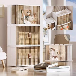 1+1 3D 투명 접이식 문 수납장 다용도 이동식폴딩수납장