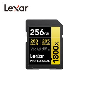 렉사 Lexar 1800X SD 메모리카드 Professional 1800x SDXC UHS-II 256GB 4K SD카드