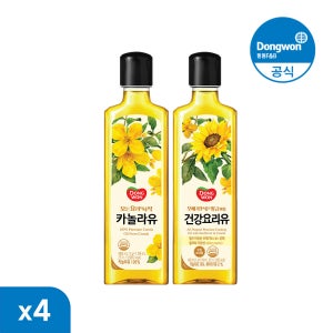 동원 카놀라유 건강요리유 480ml 4개 식용유 오일 기름