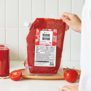 이제부터 토마토 홈카페 1kg 수제 냉동 토마토 주스 대용량 카페 음료 에이드 베이스