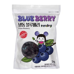 메들리 냉동블루베리 1kg 3개입 IQF 프리미엄 과일 미국산 직수입 세척