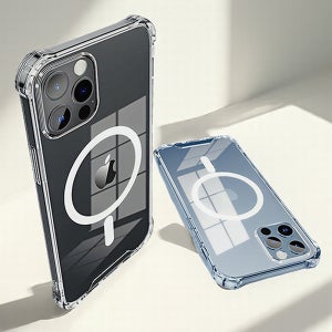 1+1 쉴드플러스 맥세이프 투명 하이브리드 휴대폰 케이스 맥핏-에어쉘(2개), 아이폰14