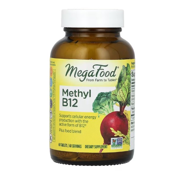 <b>메가푸드 비타민B12</b> 500mcg 60정 메틸노코발라민 비타민비12
