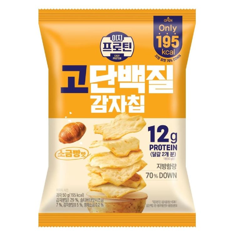 롯데 이지프로틴 고단백질 감자칩: 소금빵맛