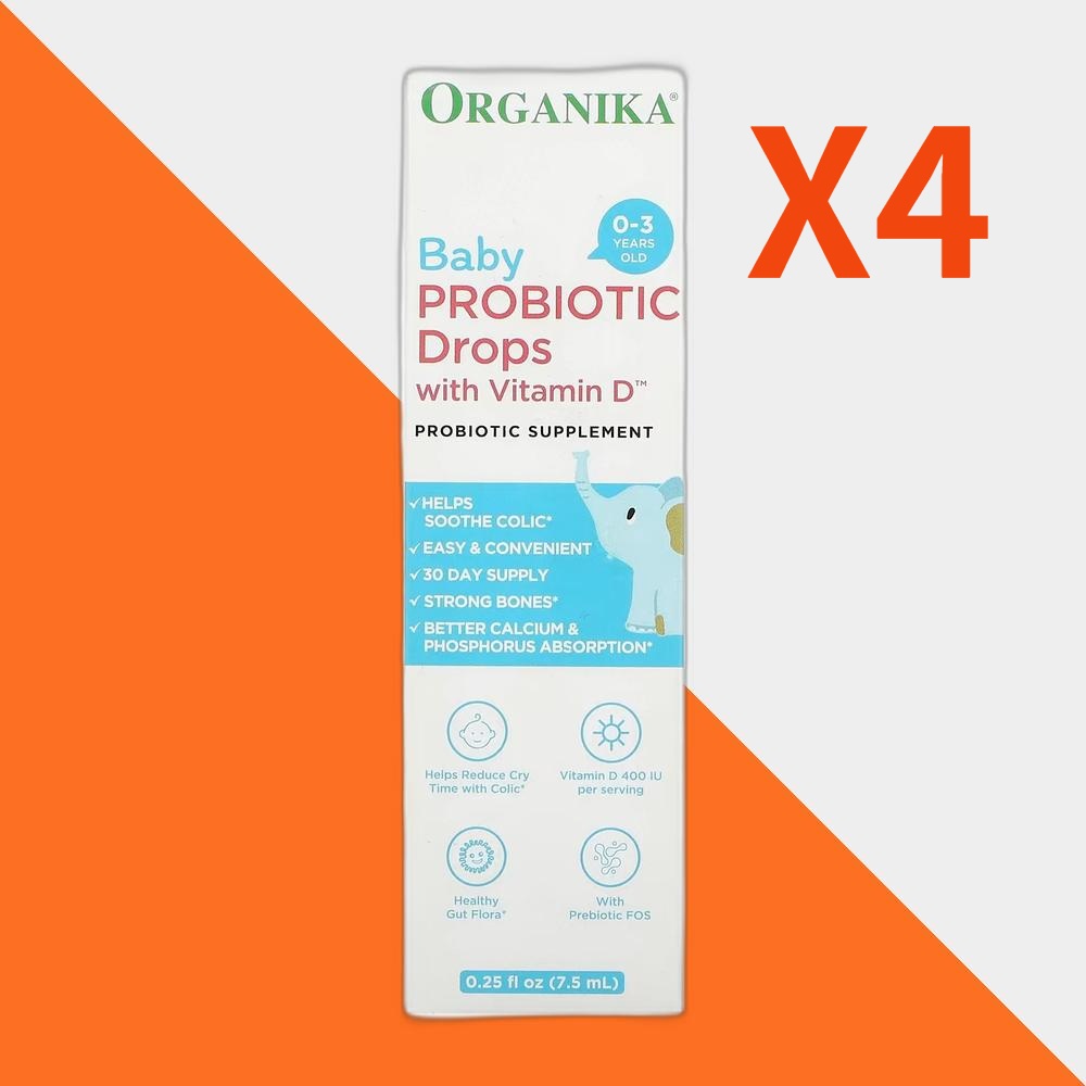 <b>오가니카</b> 유산균 유아 키즈 프로바이오틱스 액상 7.5ml <b>비타민D3</b> 4개