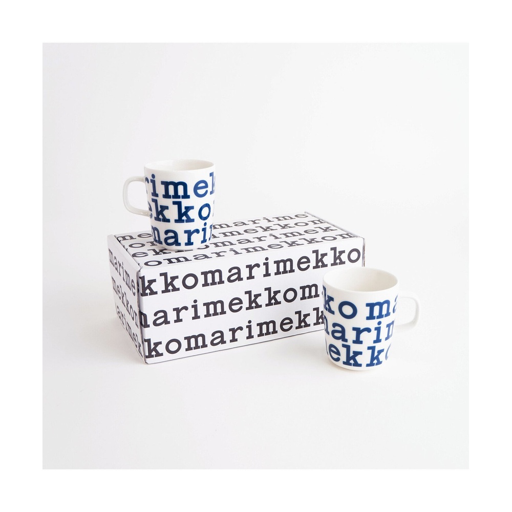 마리메꼬 로고 머그 컵 2개 세트 250ml Marimekko Logo 일본직수입