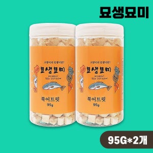 [국내산] 묘생묘미 고양이트릿 동결건조간식 북어, 95g, 2개
