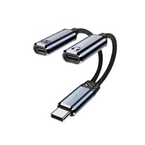 USB C to C 타입 이어폰 PD 100W 고속 충전 듀얼 젠더