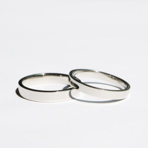 Pt950 플래티넘 데일리 플랫 핏 3mm 백금 평반지 백금 심플 커플링