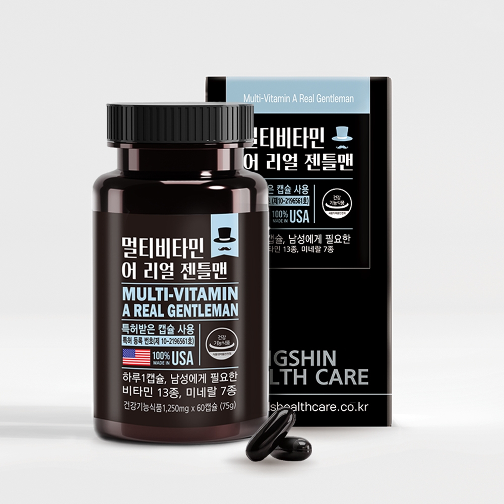 동신헬스케어 멀티<b>비타민</b> 어 리얼 젠틀맨 1,250mg x 60캡슐