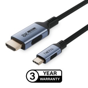 햅시 USB C타입 TO HDMI 케이블 8K 미러링 TV연결 복제 확장 1.2m, 1개