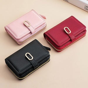 클래식 클립 여성용 럭셔리 중지갑 리치 세련된 스타일 미니중지갑 동전 가죽지갑 여성선물