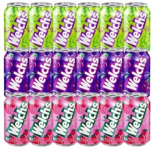 웰치스 355ml 3종 음료수세트 18캔 그레이프 화이트그레이프 스트로베리맛