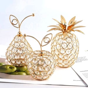 장식용 크리스탈 인테리어 촬영용 소품 장식 골드 모형과일 보석