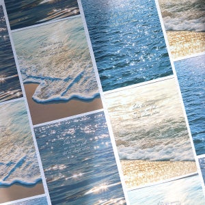 마음담아 감성 바다 파도 여행 감사 윤슬 편지지 4종