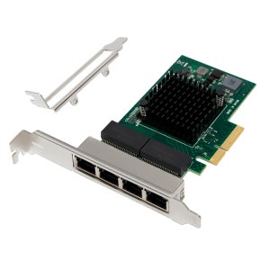 넥스트유 래보넥 PCIe x4 브로드컴 Quad RJ45 4포트 1G 유선 서버 랜카드