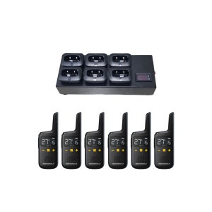 모토로라 디지털 생활무전기 블랙 BLACK-D 6대+6구 멀티충전기