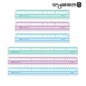 모닝글로리 컬러 방안자 눈금자 아크릴자 30cm