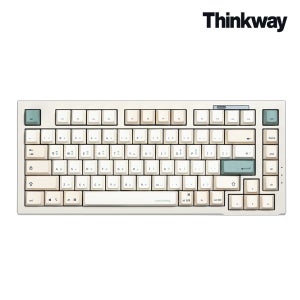 씽크웨이 토체S 501 풀알루미늄 유무선 75배열 82키 기계식 키보드 카밍 베이지, 토이축