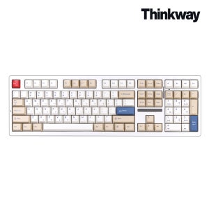 씽크웨이 TV108 유무선 풀배열 108키 기계식 키보드 소이 밀크, 오로라 아이스크림