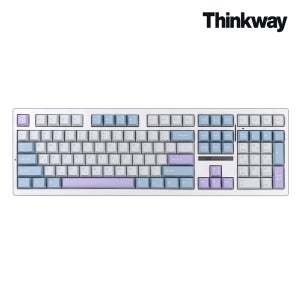 씽크웨이 TV108 유무선 풀배열 108키 기계식 키보드 프로즌 화이트, 저소음 딥씨 프로