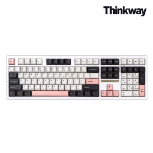 씽크웨이 TV108 유무선 풀배열 108키 기계식 키보드 올리비아 핑크, 저소음 딥씨 프로