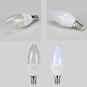 LED 촛대구 촛대램프 5W 샹들리에 램프 E14 E17 투명 불투명