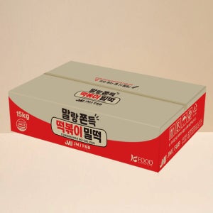 말랑쫀득 떡볶이 밀떡 실온 보관 업소용 15kg 1박스